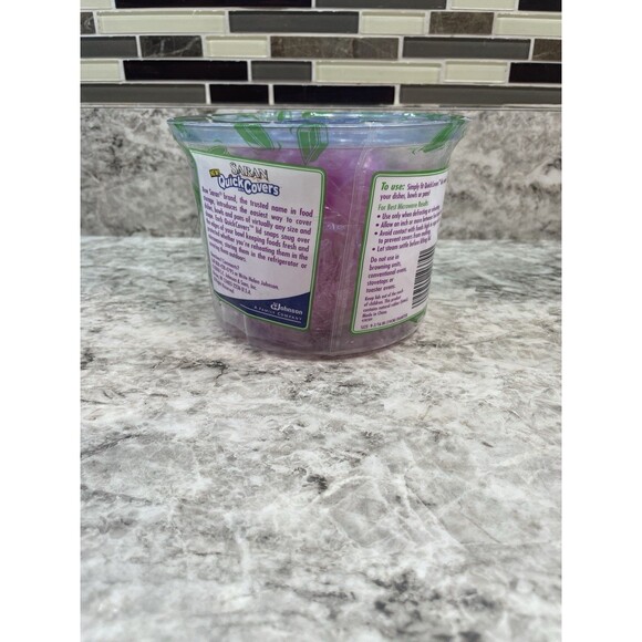 Saran Quick Covers Lids 16 Small Bowl Covers SC Johnson Sealed Discontinued NEW - Picture 2 of 4